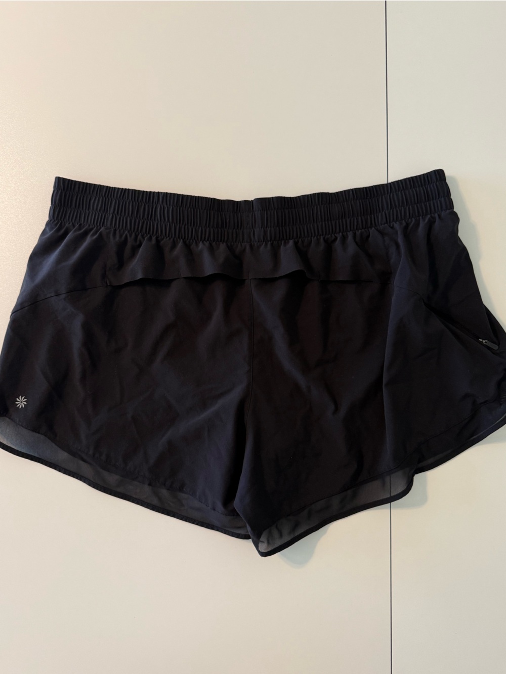 Women's Black Mesh Racer Run 4” Short ATHLETA